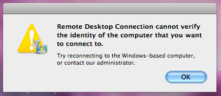Mac OSX Error connecting with RDP to Windows Server